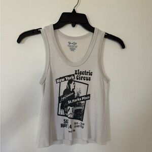 John Galt - Brandy White Graphic Tank Top